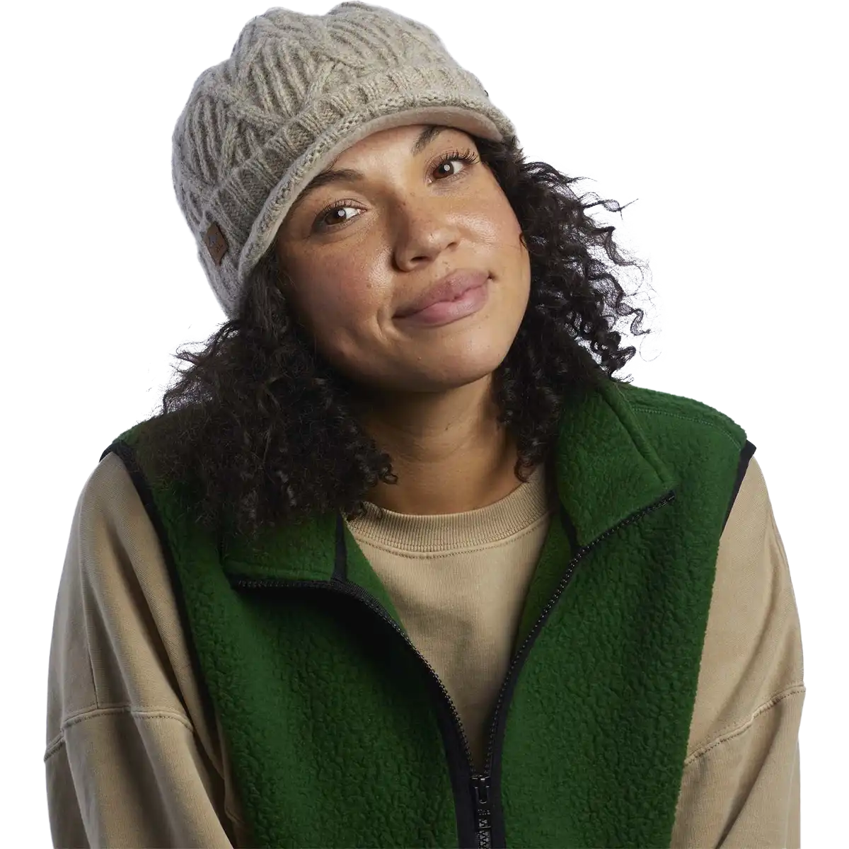 The Yukon Cable Knit Wool Brim Beanie