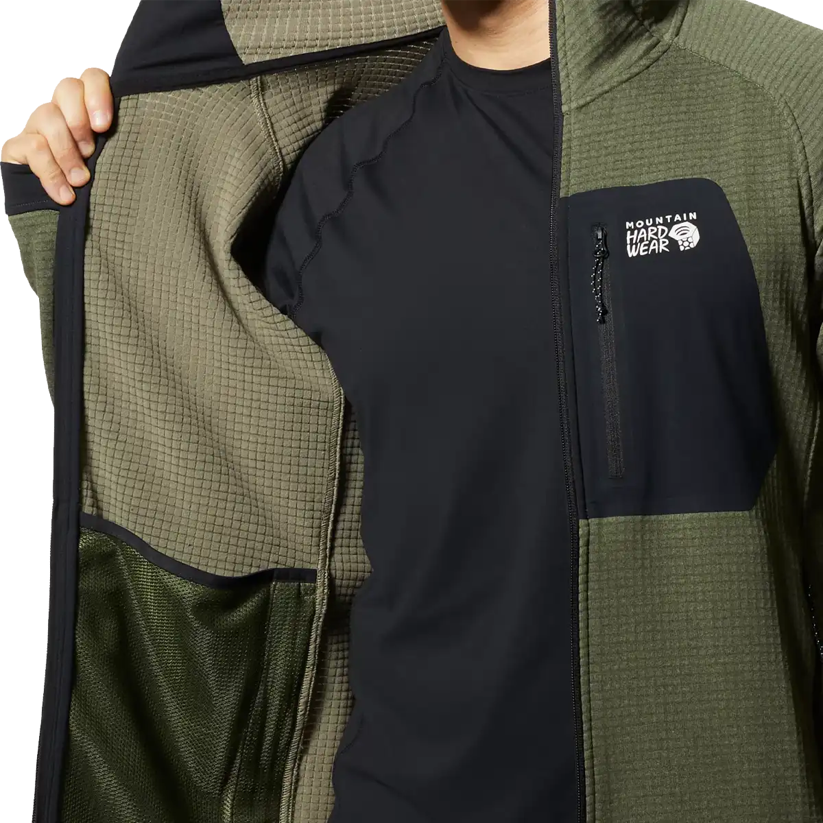 Men's Polartec Power Grid Full Zip Hoody