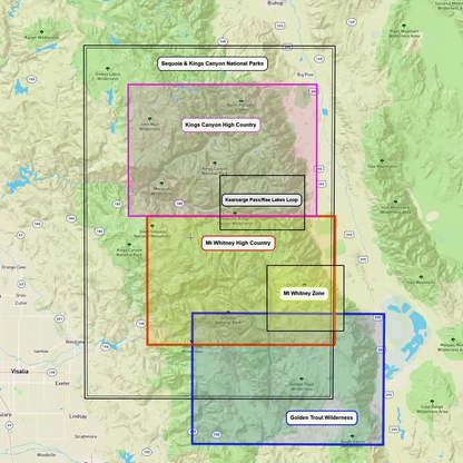 Sequoia - Kings Canyon High Country Map