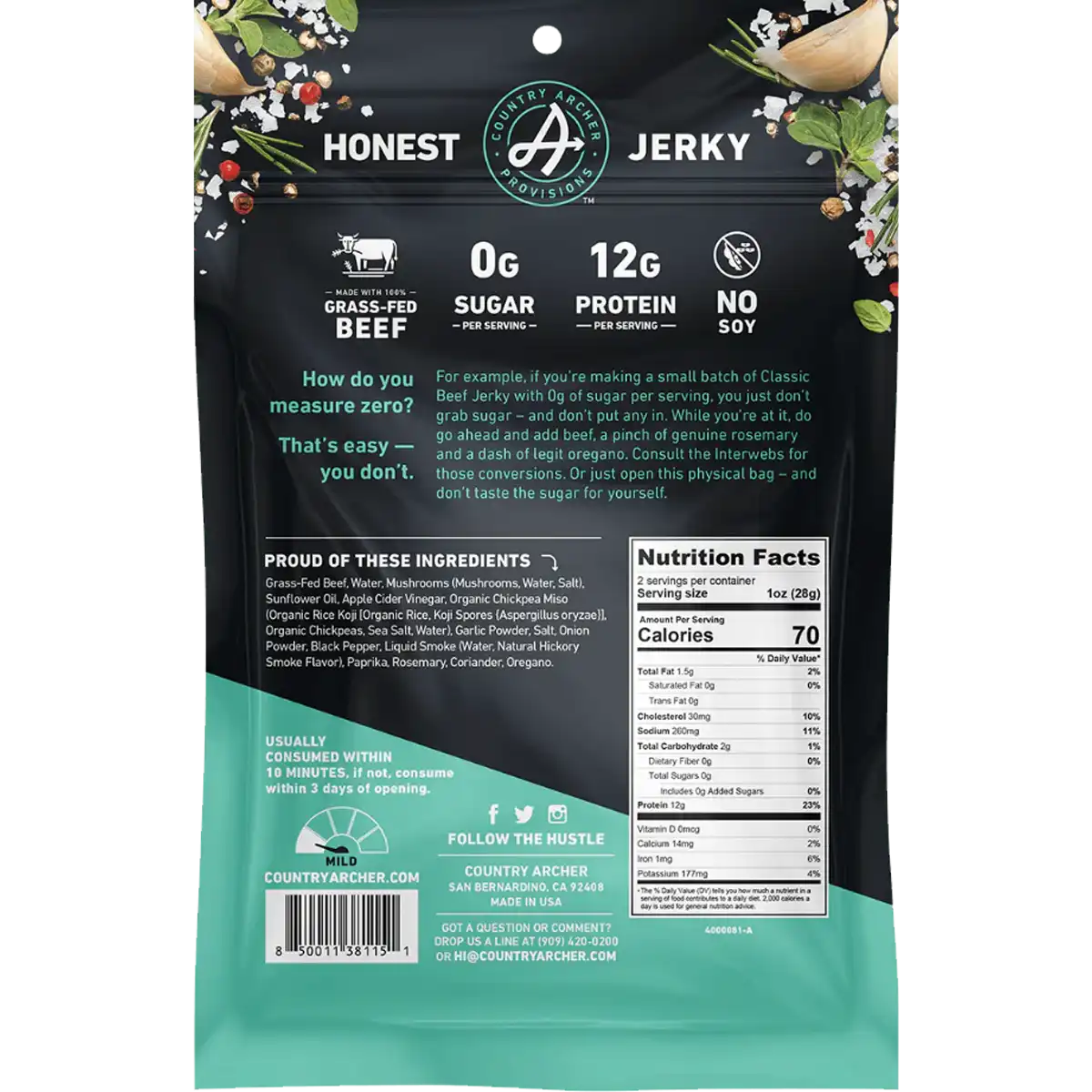 Zero Sugar Beef Jerky