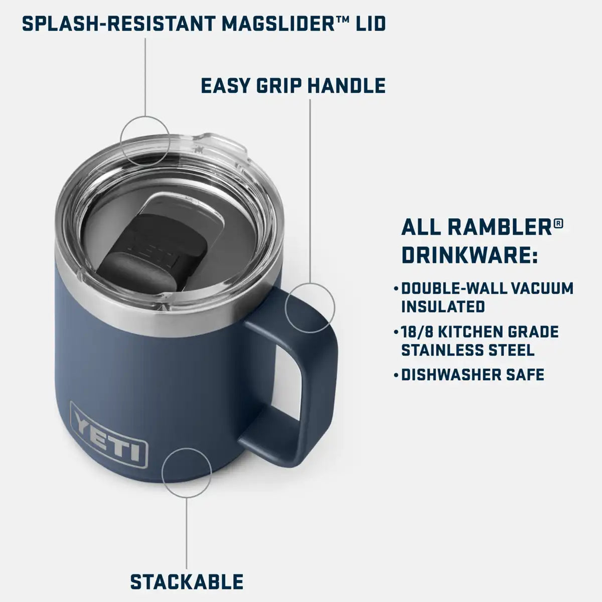 Rambler 10 oz Stackable Mug with MagSlider Lid