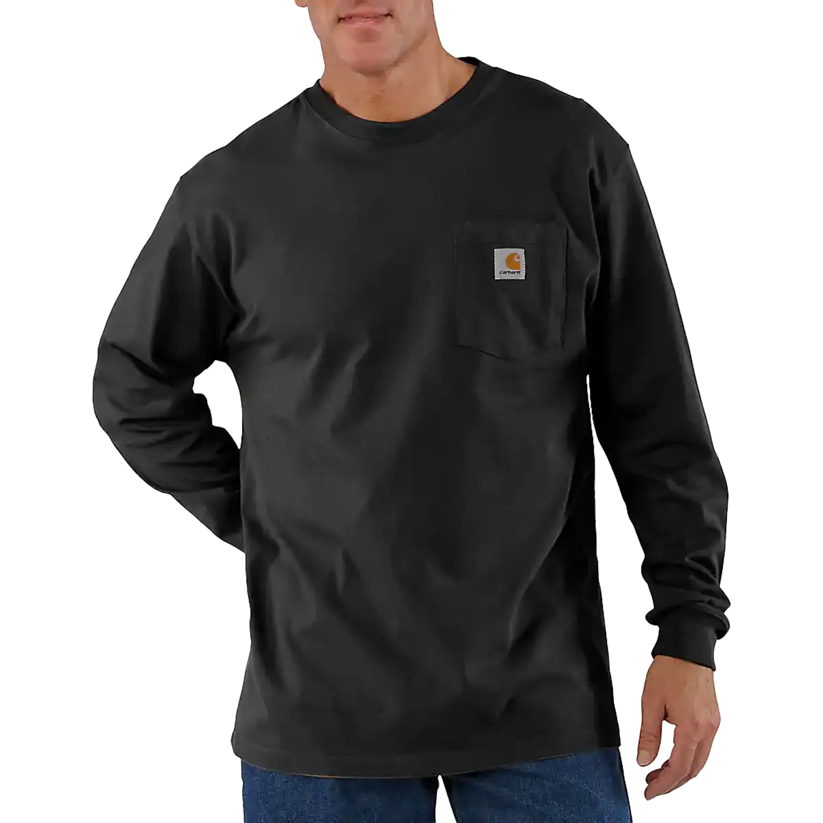 Men's Loose Fit Heavyweight Long Sleeve Pocket T-Shirt