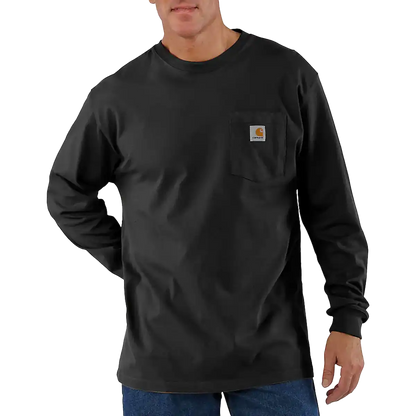Men's Loose Fit Heavyweight Long Sleeve Pocket T-Shirt