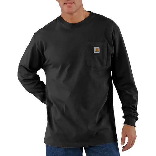 Men's Loose Fit Heavyweight Long Sleeve Pocket T-Shirt