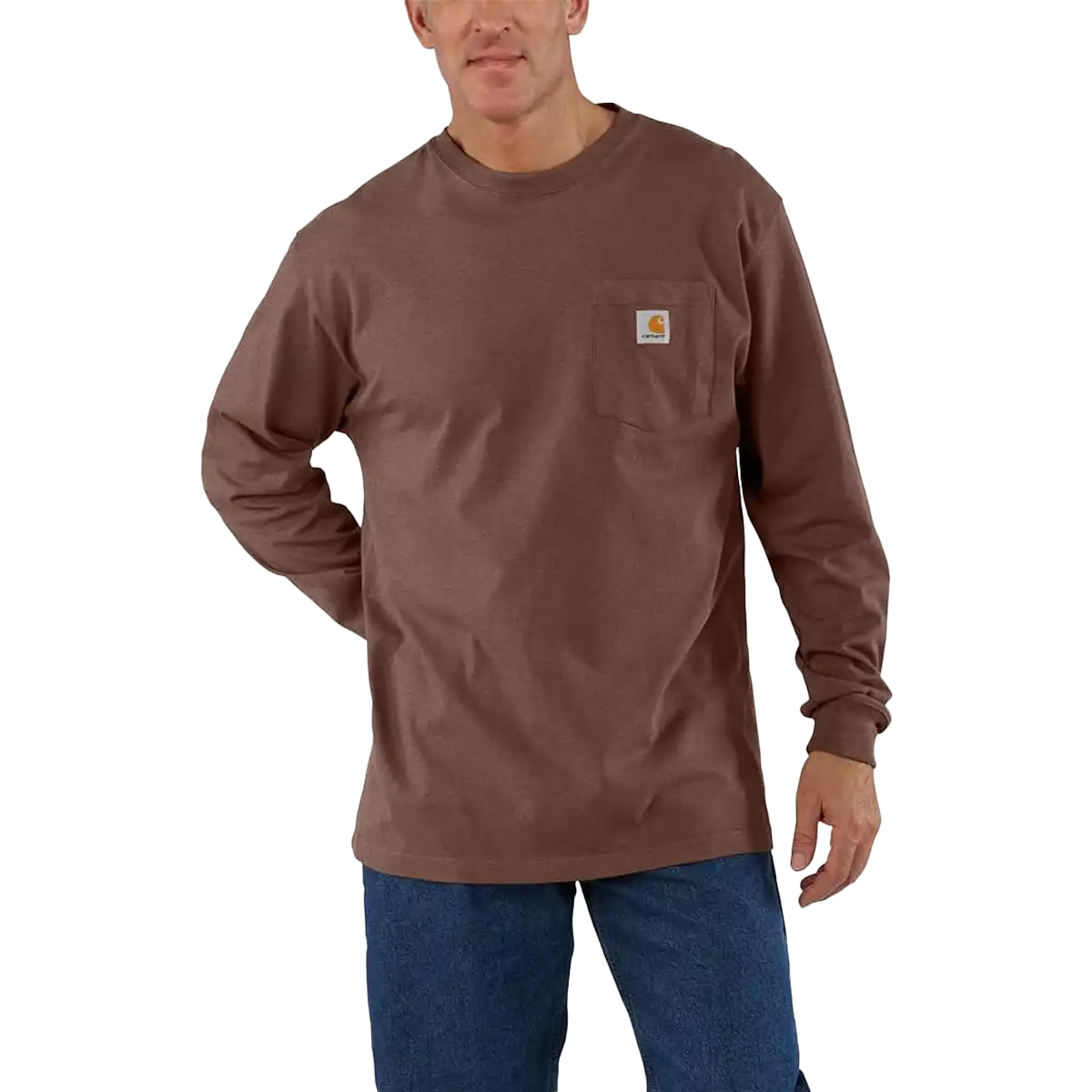 Men's Loose Fit Heavyweight Long Sleeve Pocket T-Shirt