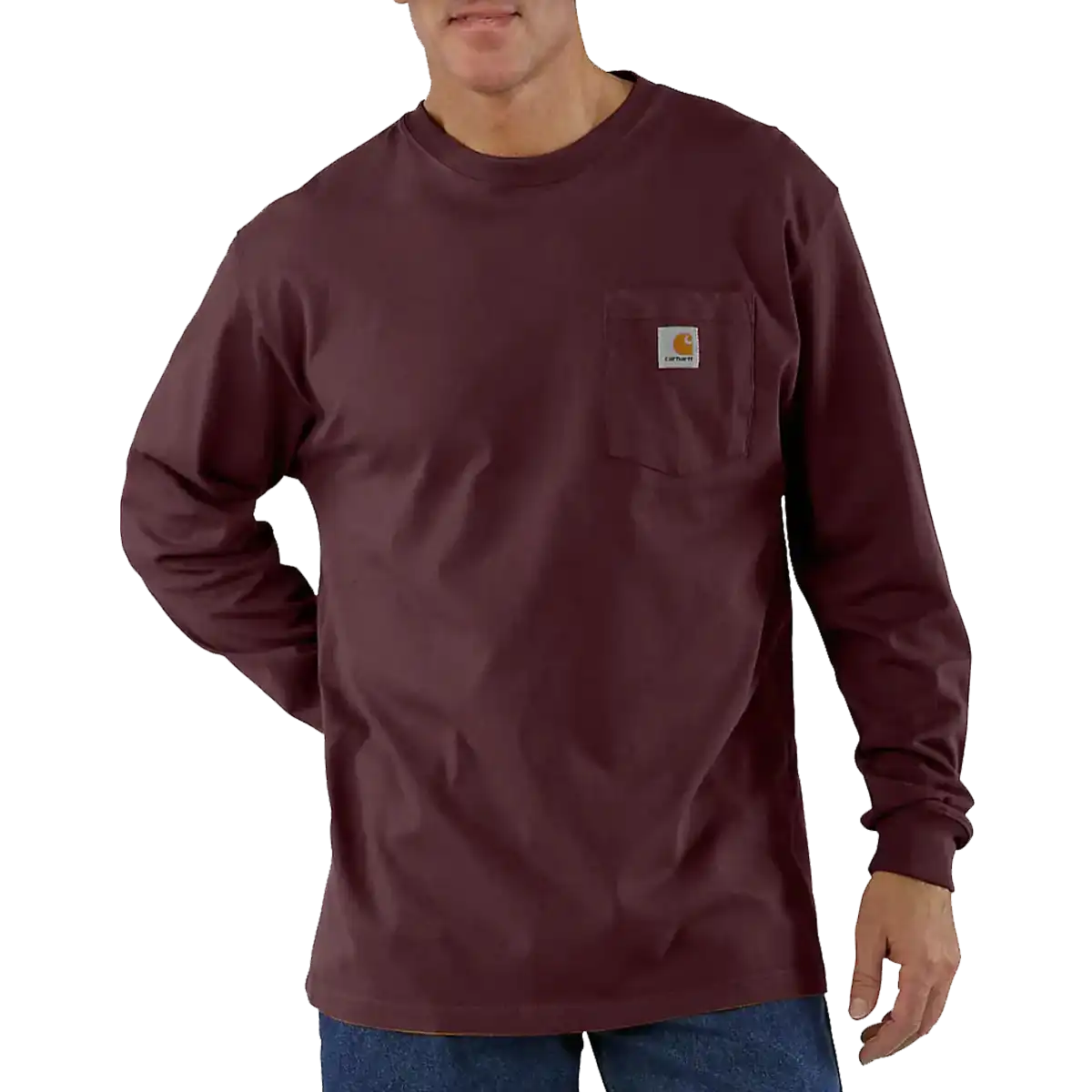 Men's Loose Fit Heavyweight Long-Sleeve Pocket T-Shirt