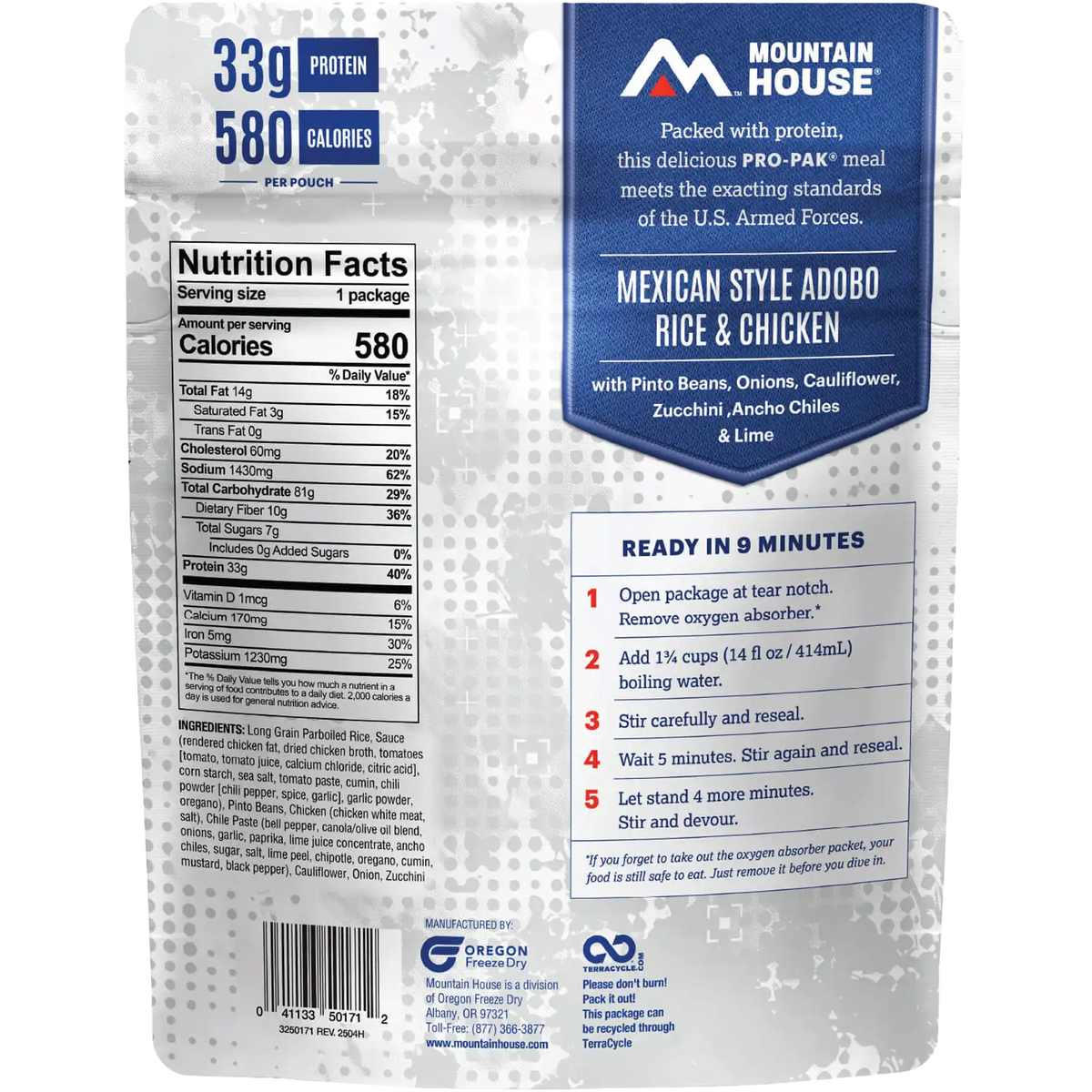 Mexican Style Adobo Rice & Chicken Pro Pak (1 Serving)