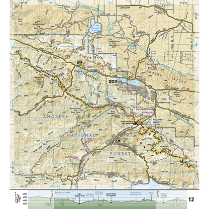 Pacific Crest Trail: Scodie, Piute, and Tehachapi Mountains Map