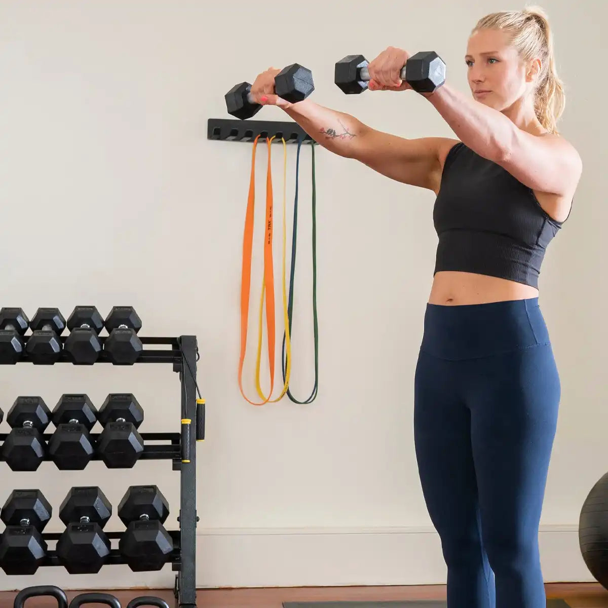 TRX Hex Rubber Dumbbell