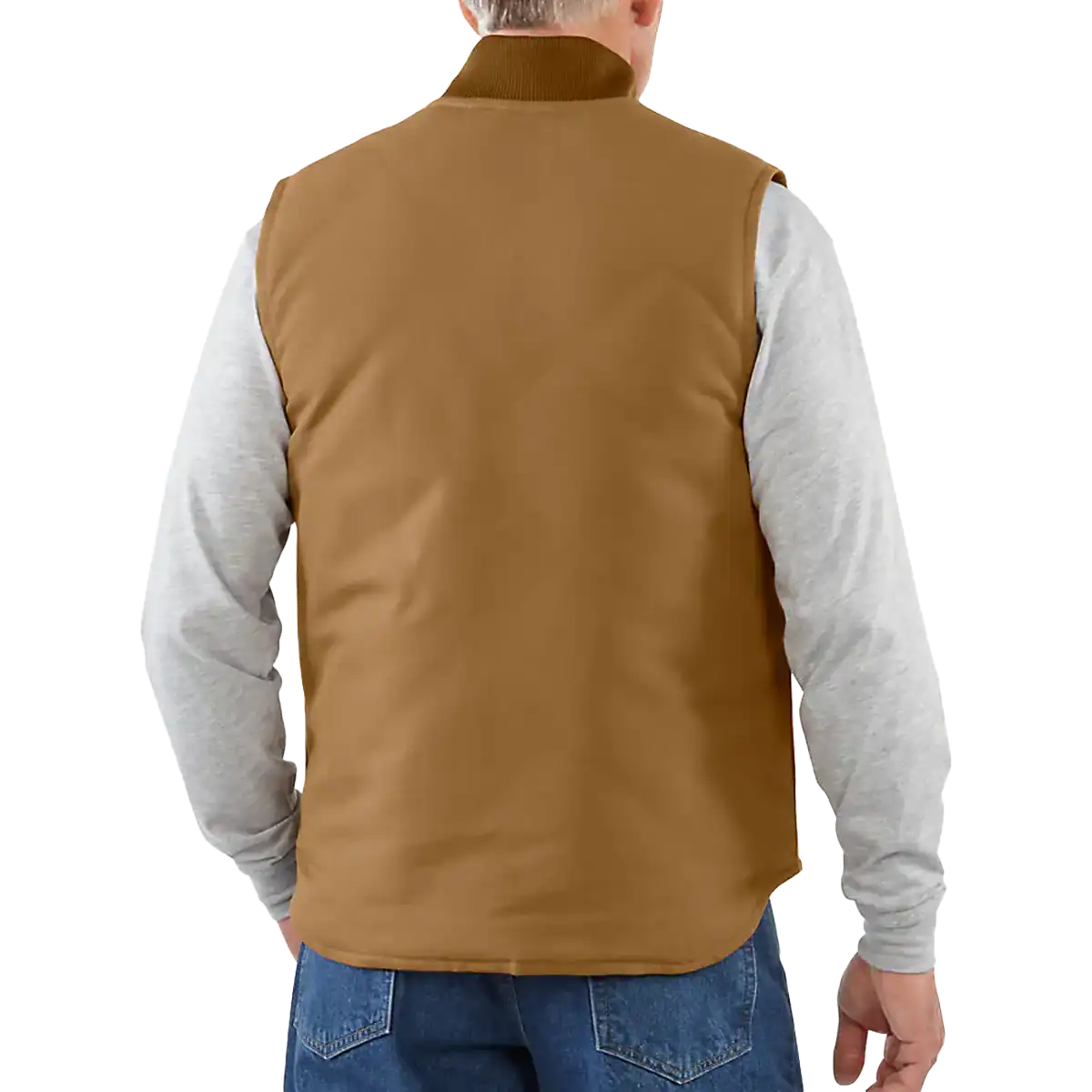 Men's Relaxed Fit Firm Duck Insulated Rib Collar Vest