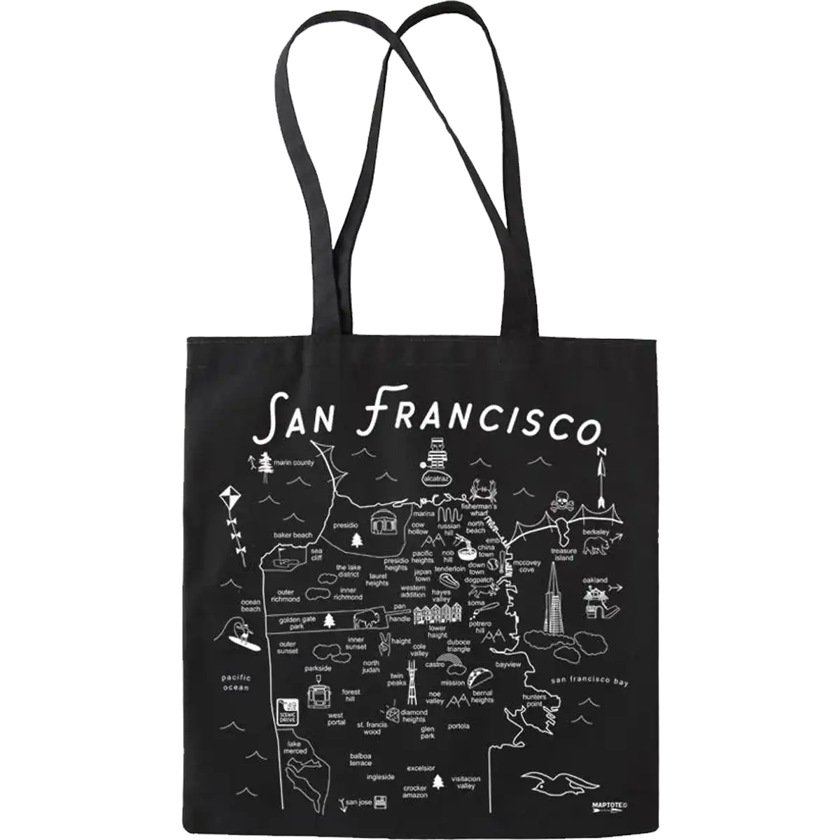 San Francisco Black Everyday Tote