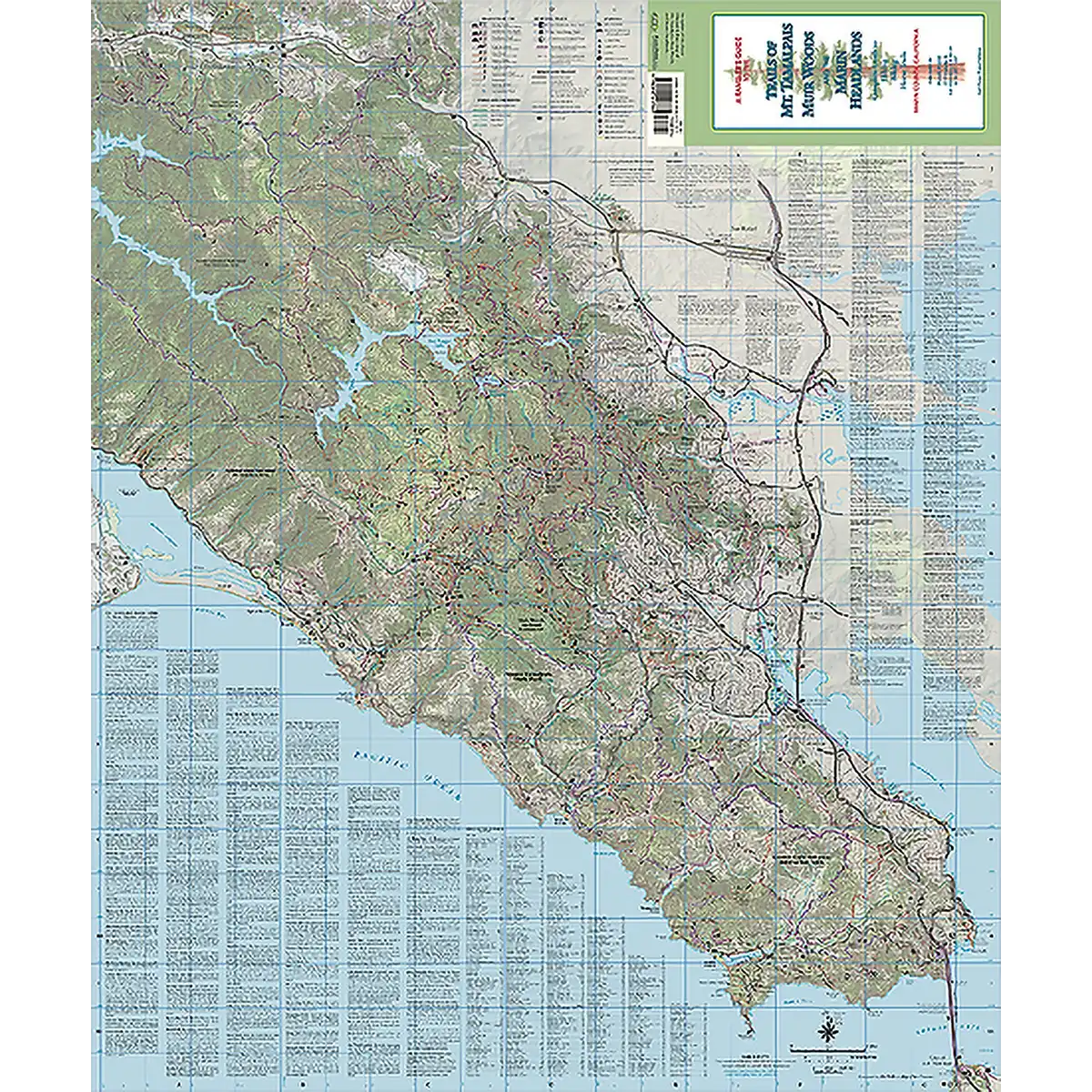Mt Tam, Muir Woods and Headlands Map
