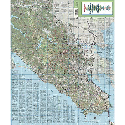 Mt Tam, Muir Woods and Headlands Map