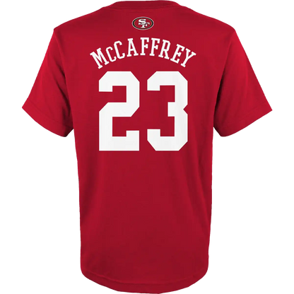 Youth 49ers Mainliner Name & Number Tee - McCaffrey