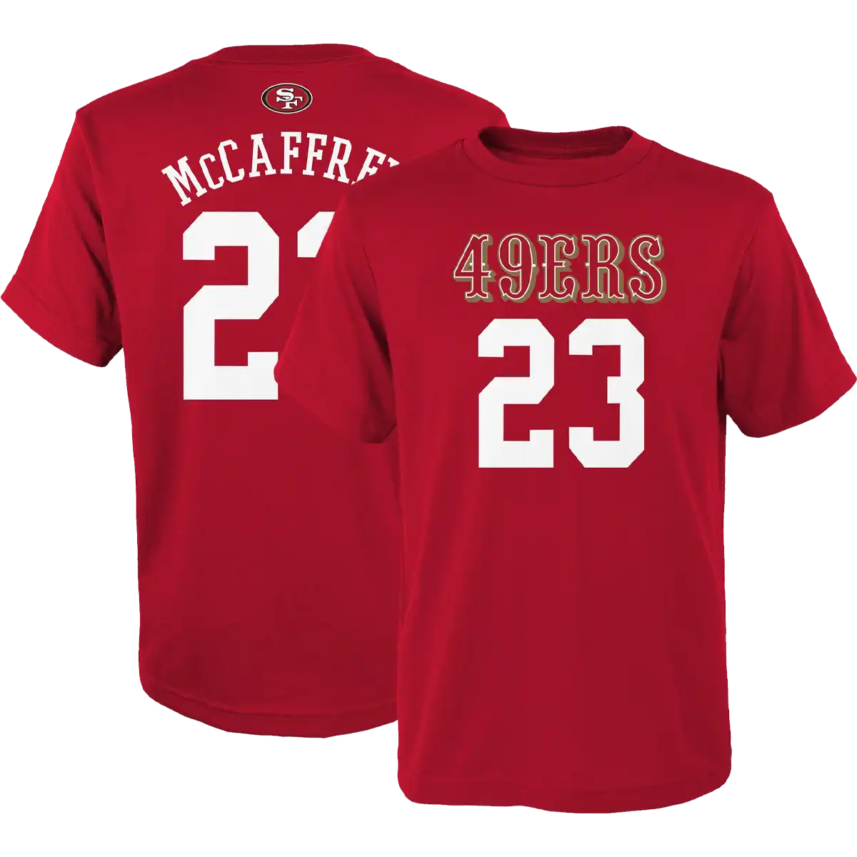 Youth 49ers Mainliner Name & Number Tee - McCaffrey
