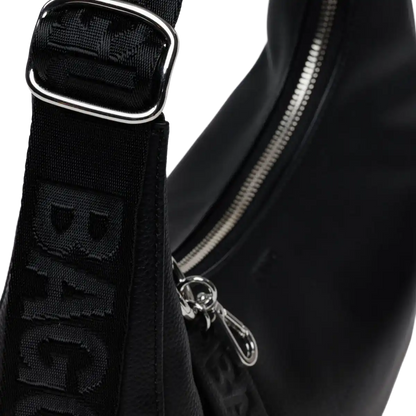 Small Recycled Leather Crescent Bag