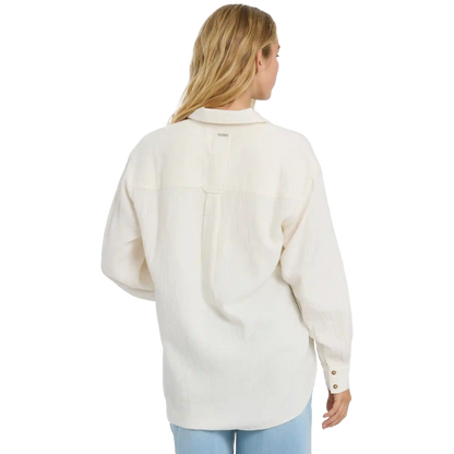 Women's Wanderer Solid Long Sleeve Woven Top
