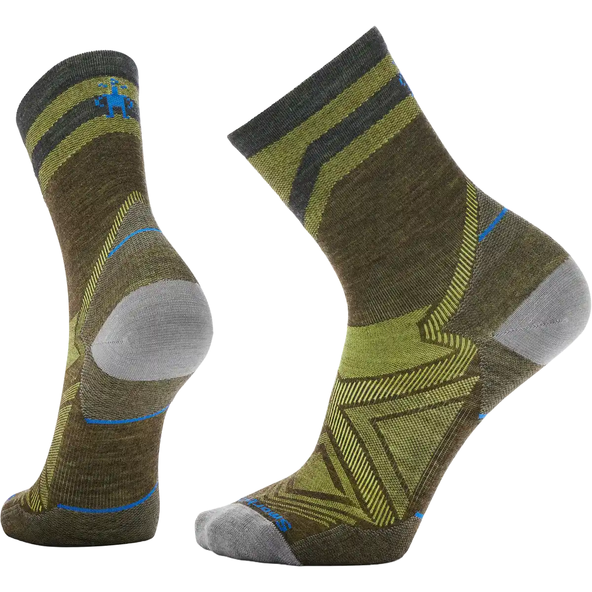 Run Zero Cushion Mid Crew Pattern Sock