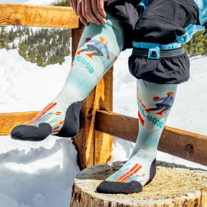 Youth Ski Light Cushion Sleigh Bear OTC Socks