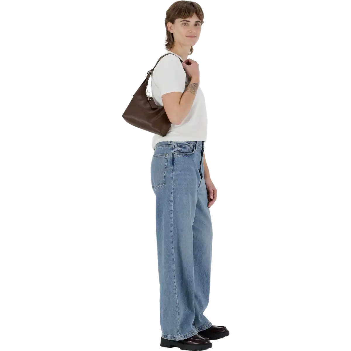 Mini Recycled Leather Shoulder Bag