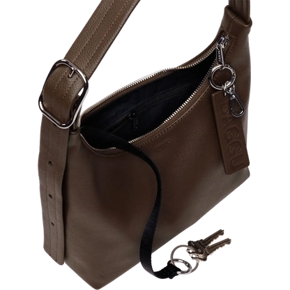 Mini Recycled Leather Shoulder Bag