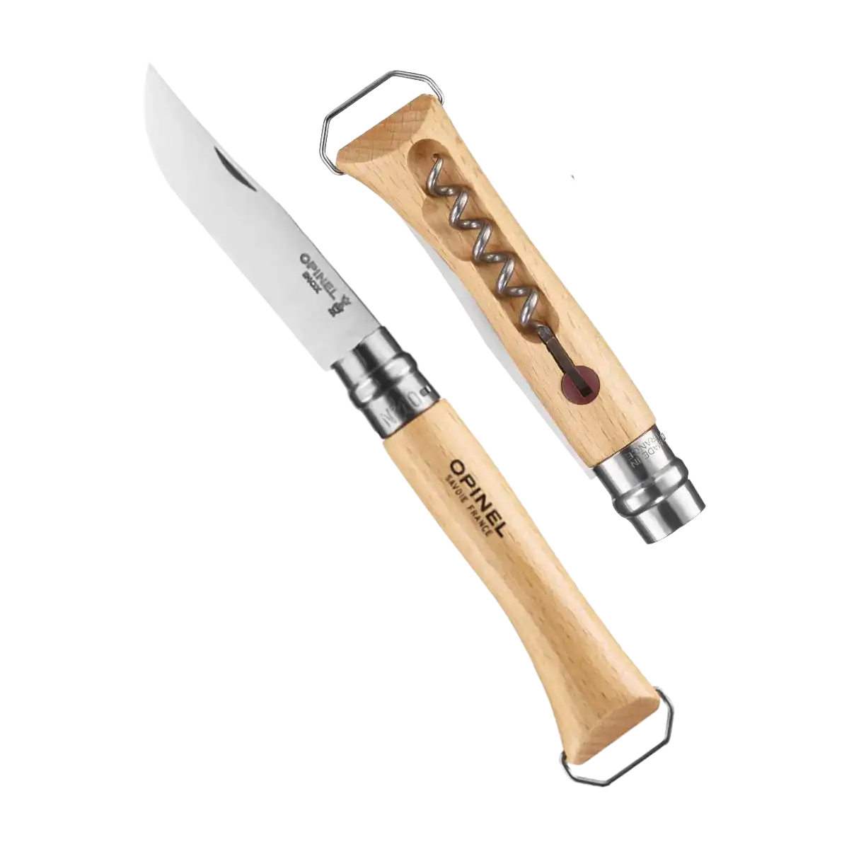 No.10 Corkscrew Stainless Steel Folding Knife with Bottle Opener