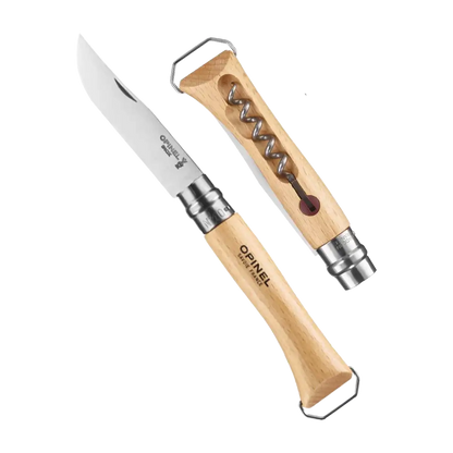 No.10 Corkscrew Stainless Steel Folding Knife with Bottle Opener