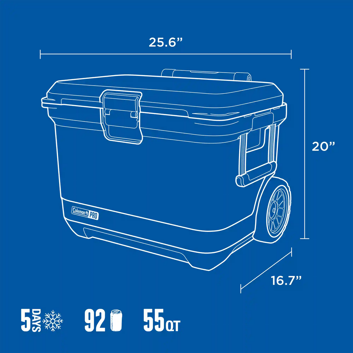 Pro Cooler 55 Quart Wheeled