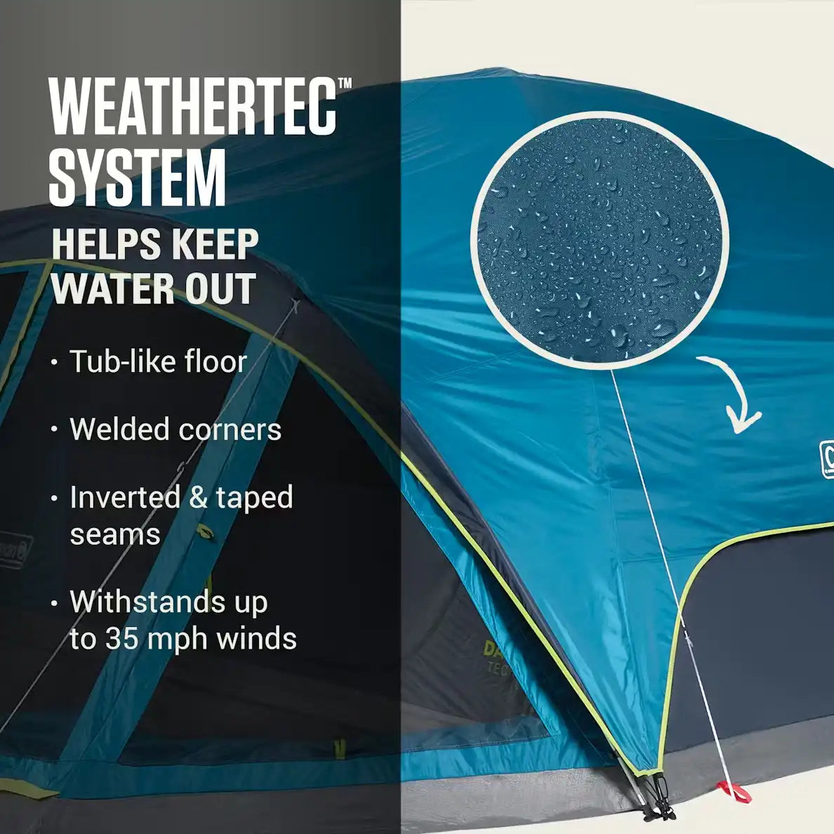 Skydome Tent 8 Person Screen Room Dark Room