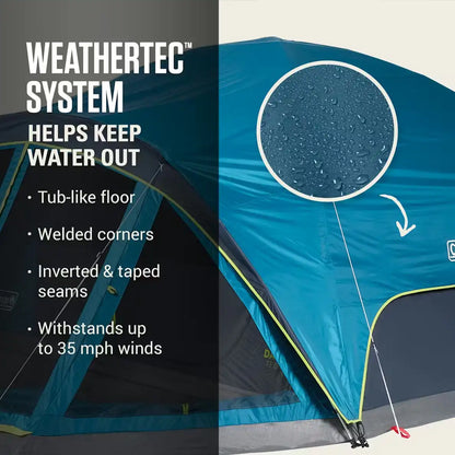 Skydome Tent 8 Person Screen Room Dark Room