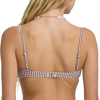 Women's Mini Wave Check Char Underwire Bikini Top