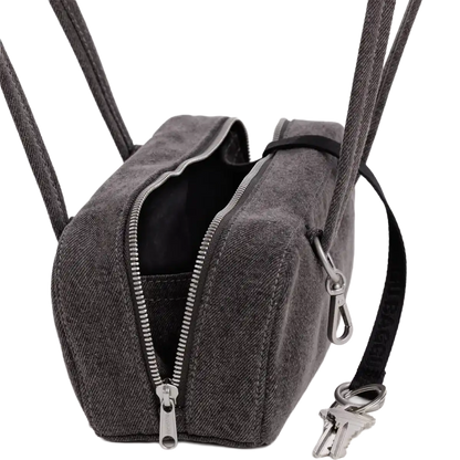 Small Denim Bowler Bag