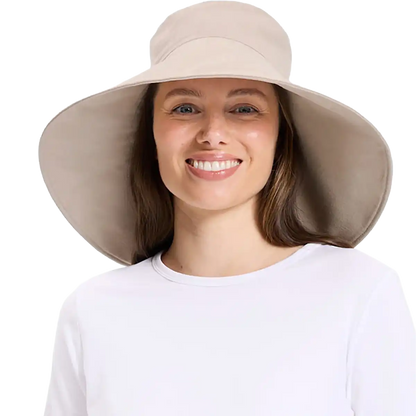 Women's Ultra Wide Cotton Linen Hat UPF 50+
