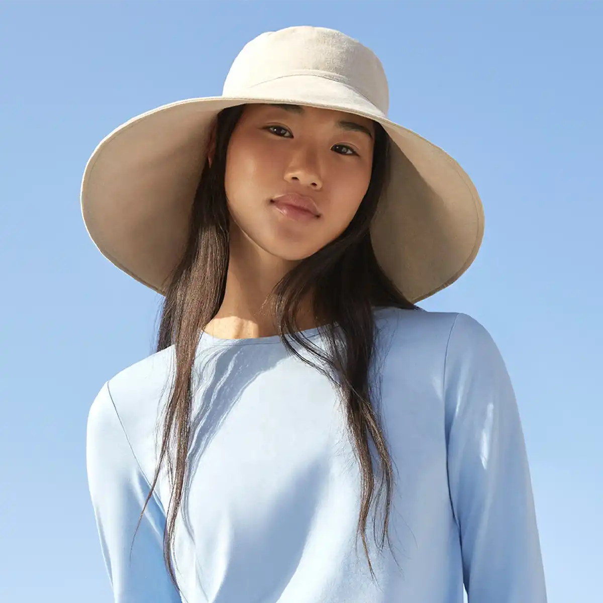 Women's Ultra Wide Cotton Linen Hat UPF 50+