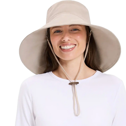 Women's Ultra Wide Cotton Linen Hat UPF 50+