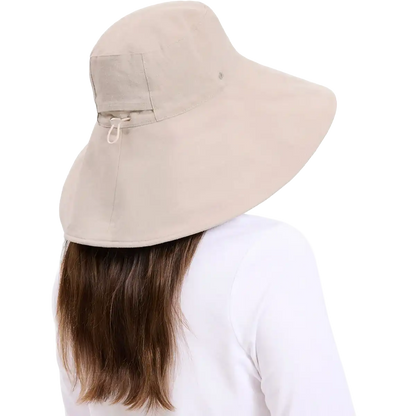 Women's Ultra Wide Cotton Linen Hat UPF 50+