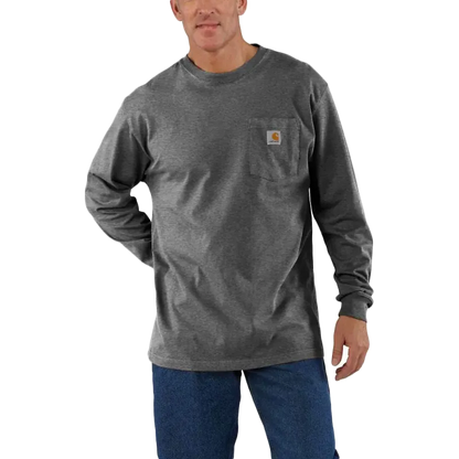 Men's Loose Fit Heavyweight Long-Sleeve Pocket T-Shirt