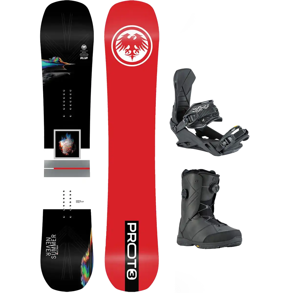Never Summer Proto Type 3 Demo Snowboard Package