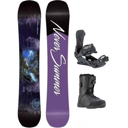 Never Summer Women's Proto T3 FR Demo Snowboard Package