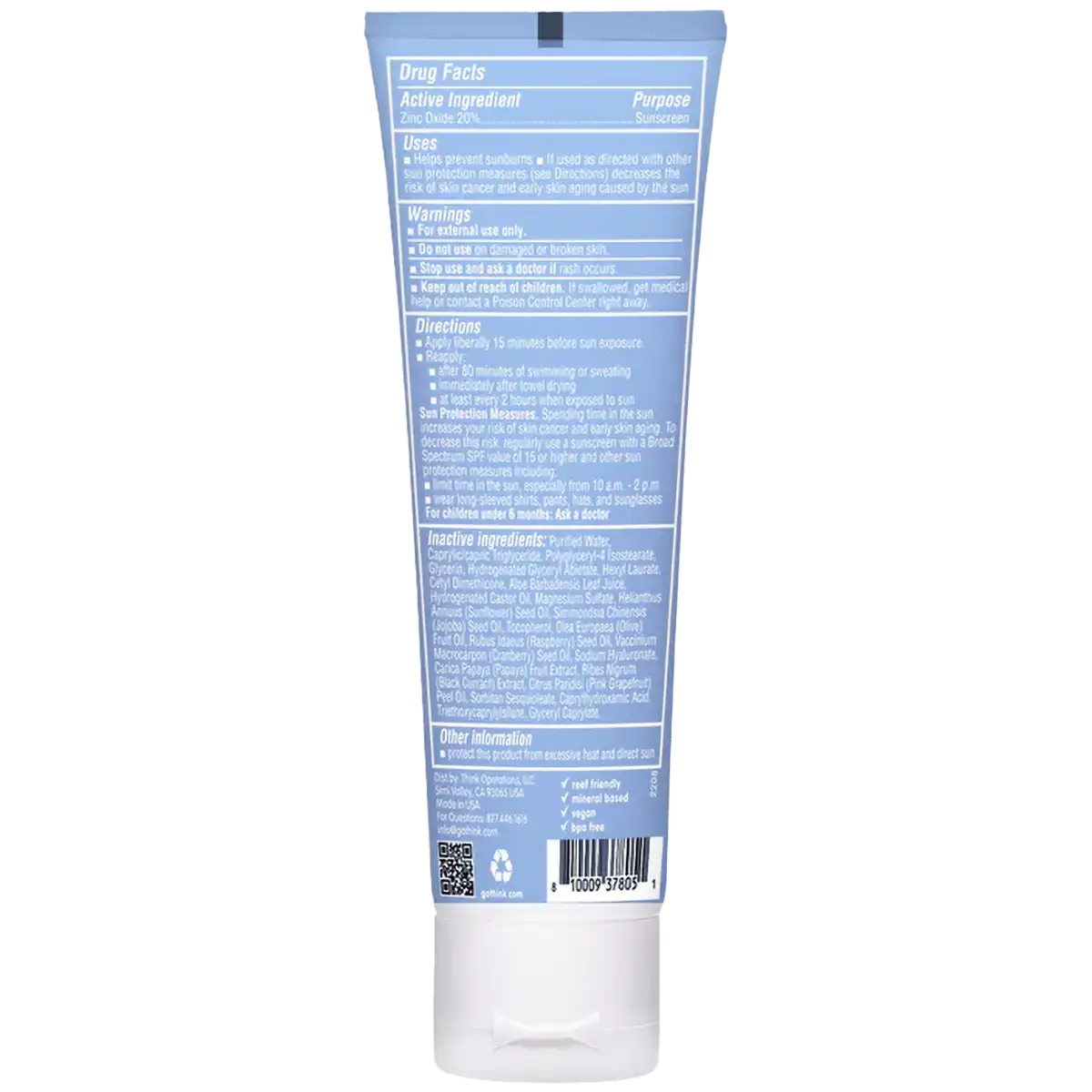 Thinksport Clear Zinc Sunscreen SPF 30
