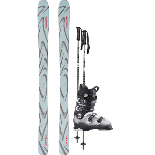 Salomon QST 94 Iced Aqua Demo Ski Package