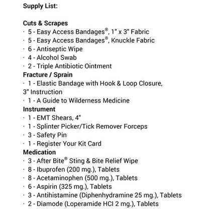 Mountain Backpacker Medical Kit